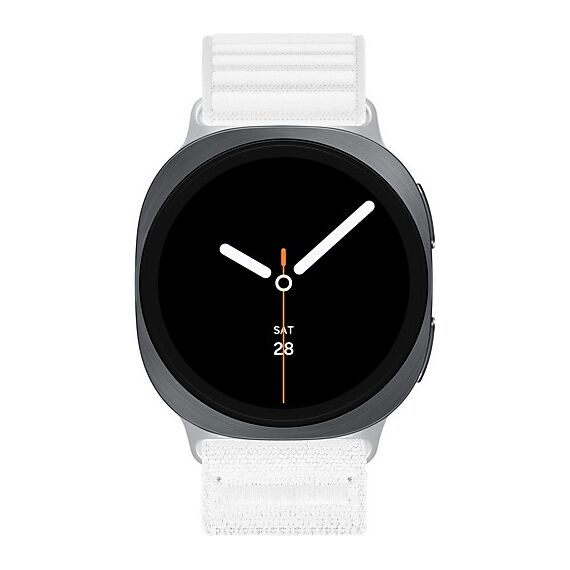 Galaxy Watch 8 | 44 мм | 4G LTE | Graphite | Fabric/White | M/L, Тип ремешка : Fabric, Размер корпуса : 44 мм, Цвет: Graphite, Цвет ремешка: White, Размер ремешка : M/L, Подключение часов : Bluetooth / Wi-Fi + 4G LTE, изображение 3